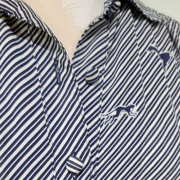 Vintage Blue and White Fit and Flare Dress | Size 12/14 - Picture 9 of 11